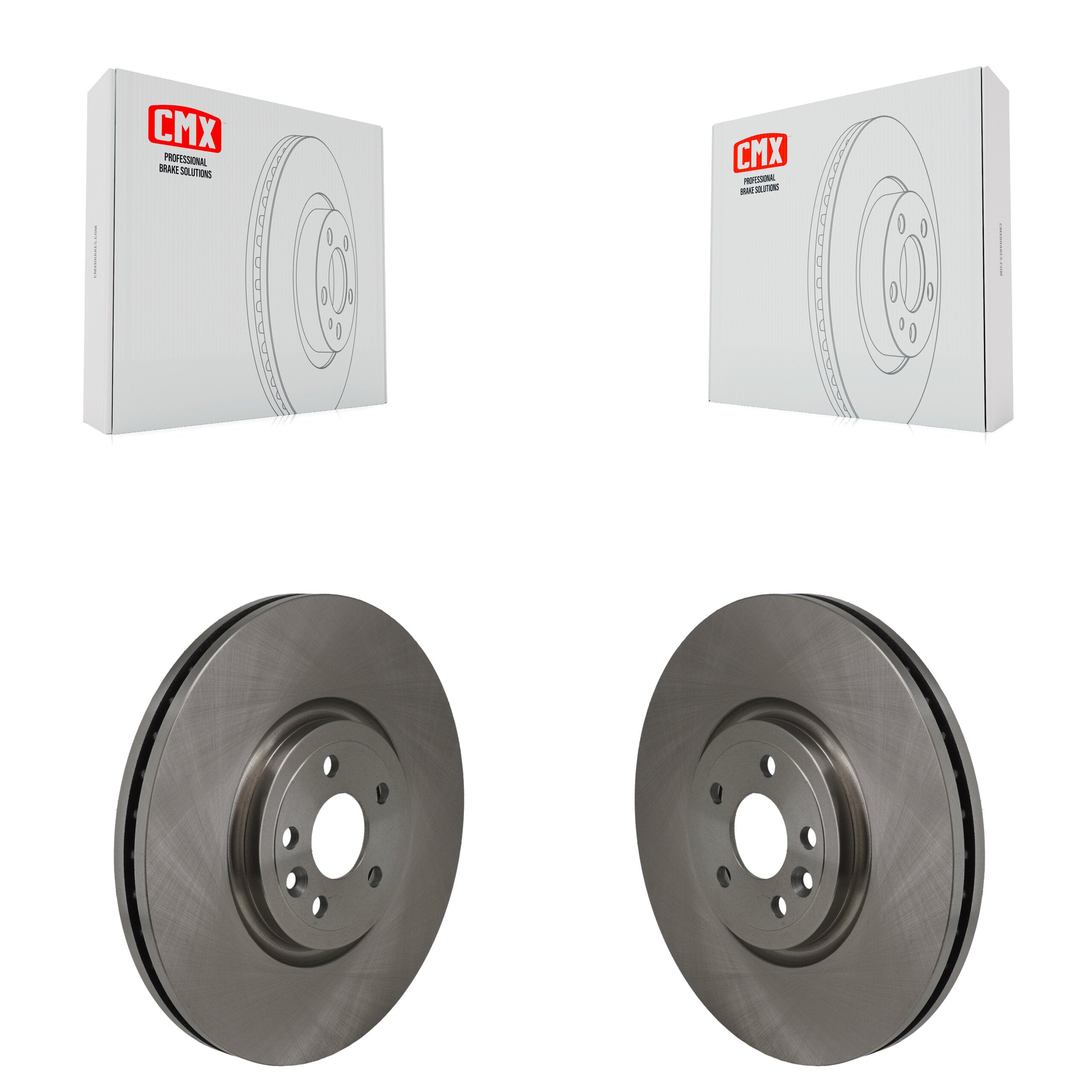 Front Disc Brake Rotors Pair For Jaguar F-Pace Land Rover Range Velar I-Pace K8-102706
