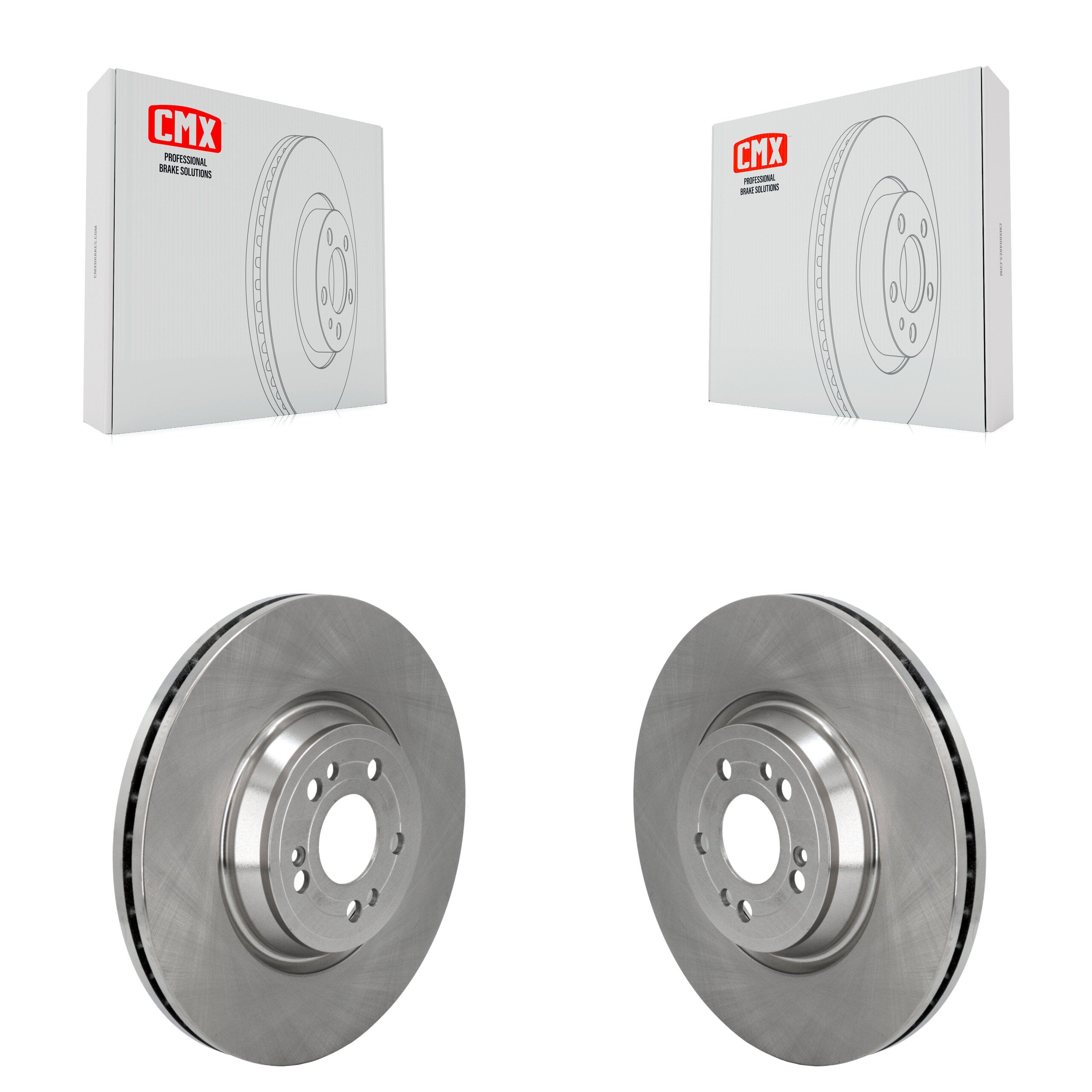 Front Brake Rotors Pair For Mercedes-Benz GLE350 With Vented Rear AMG Package K8-102714
