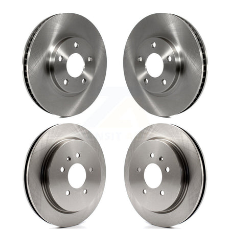 Front Rear Disc Brake Rotors Kit For 2004 Cadillac Seville With Vented Rotor K8-102722
