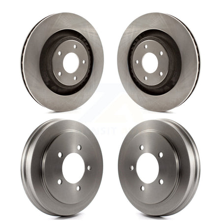 Front Rear Brake Rotors Drums Kit For Dodge Caliber SXT SE With 340mm Diameter Rotor K8-102739