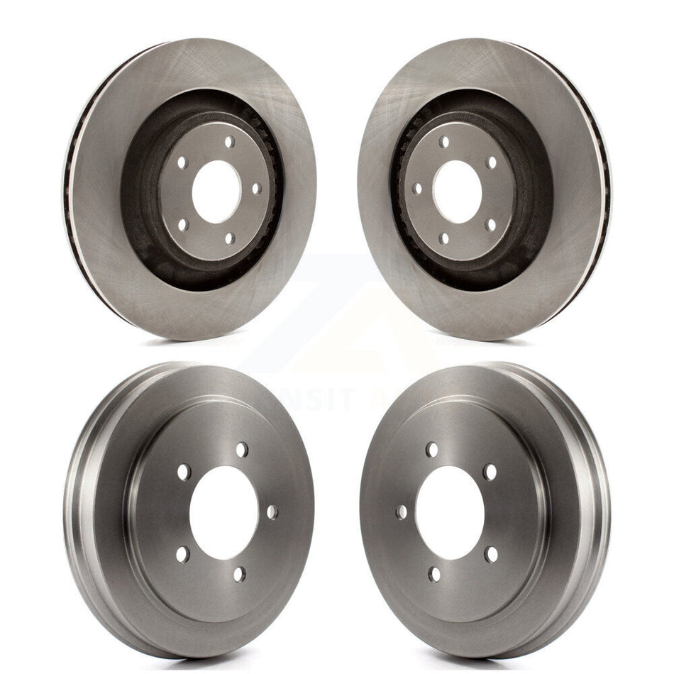 Front Rear Brake Rotors Drums Kit For Dodge Caliber SXT SE With 340mm Diameter Rotor K8-102739