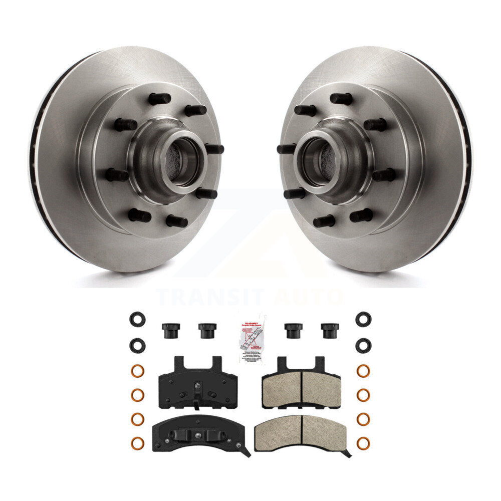 Front Brake Rotors Semi-Metallic Pad Kit For Chevrolet GMC C2500 Express 3500 Tahoe C3500 K8A-100007