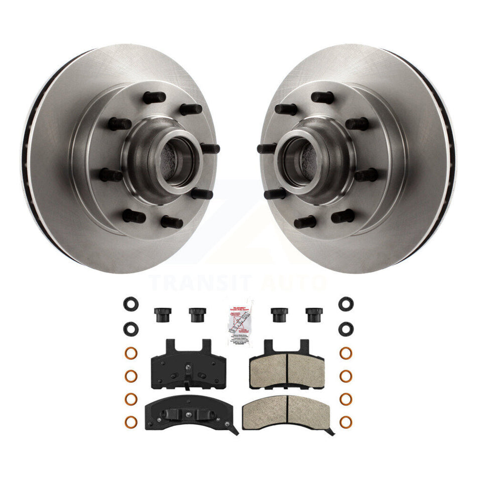 Front Brake Rotors Semi-Metallic Pad Kit For Chevrolet GMC C2500 Express 3500 Tahoe C3500 K8A-100007
