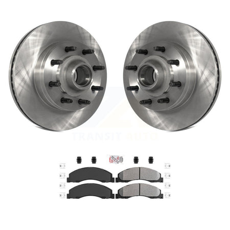 Front Disc Brake Rotors Semi-Metallic Pad Kit For Ford E-350 Super Duty E-250 E-150 E-450 K8A-100023