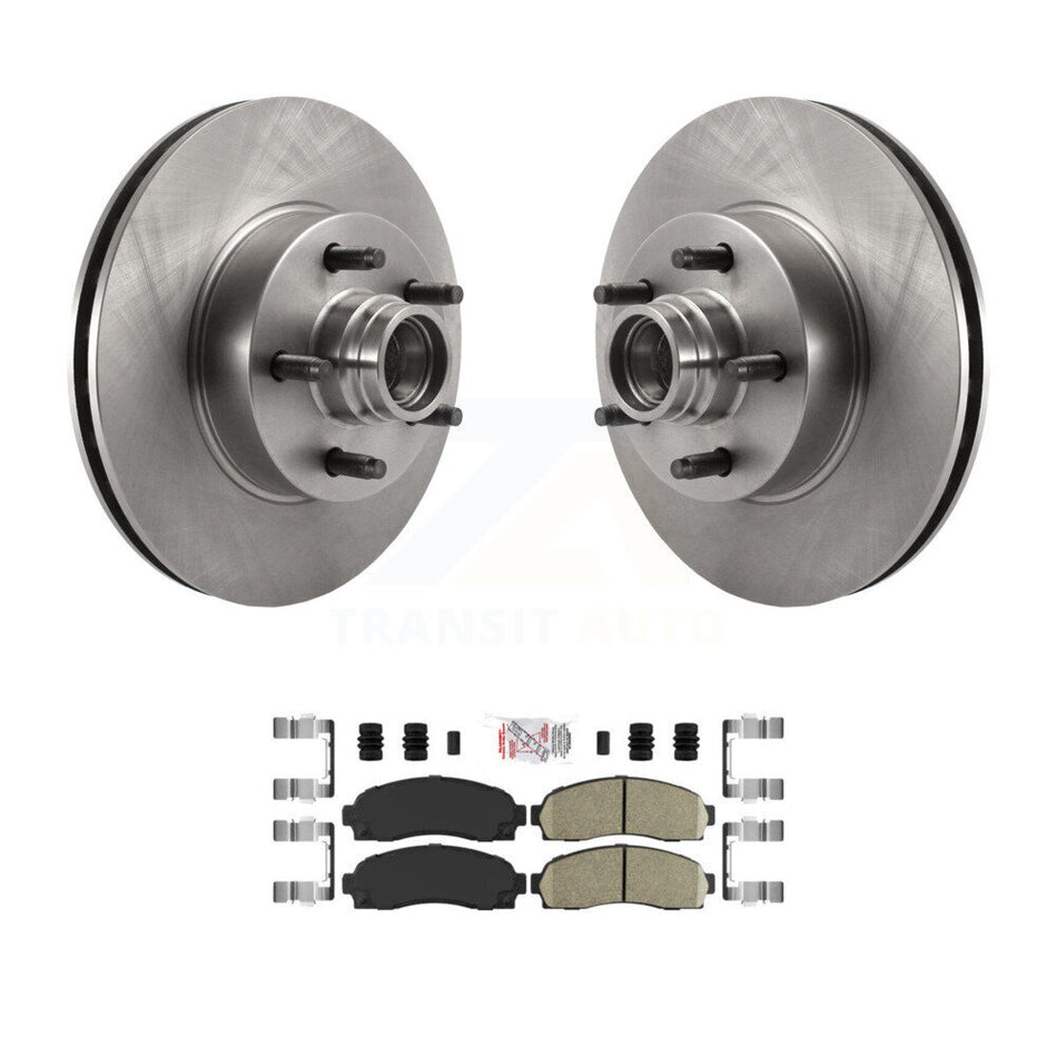 Front Disc Brake Rotors Hub Assembly And Ceramic Pads Kit For 2010-2011 Ford Ranger RWD K8A-100026