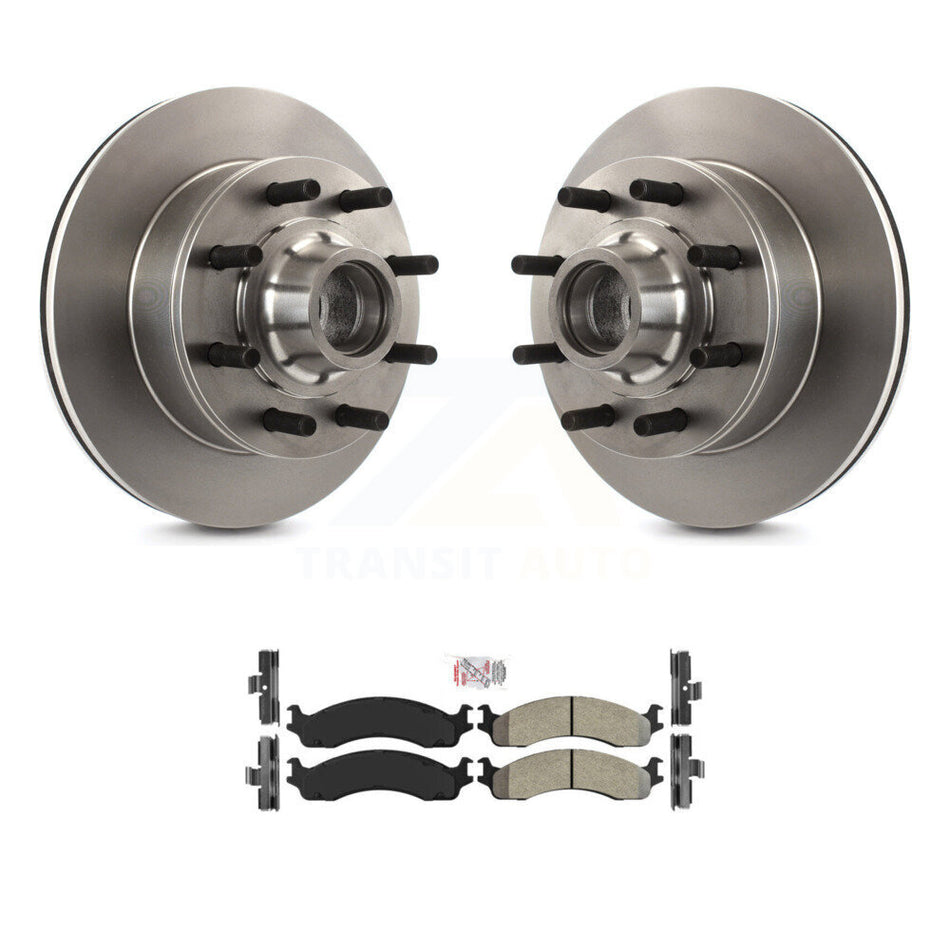 Front Brake Rotor & Semi-Metallic Pad Kit For Ford F-250 F-350 E-350 Econoline Super Duty K8A-100035