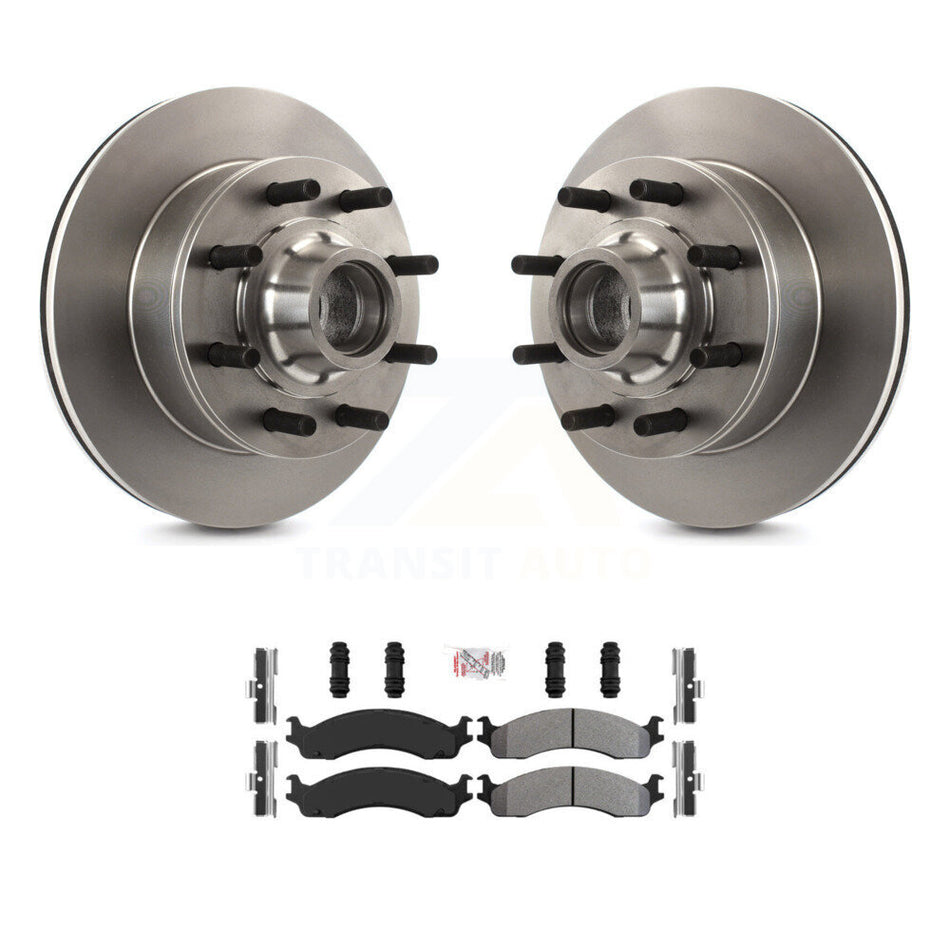 Front Brake Rotor & Semi-Metallic Pad Kit For Ford F-250 F-350 E-350 Econoline Super Duty K8A-100036