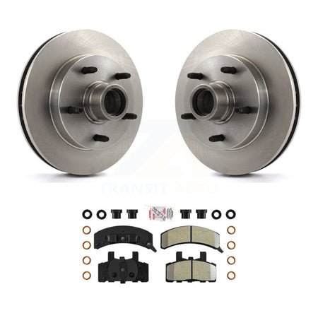 Front Disc Brake Rotors Hub And Semi-Metallic Pads Kit For 1994-1999 Dodge Ram 1500 RWD K8A-100039