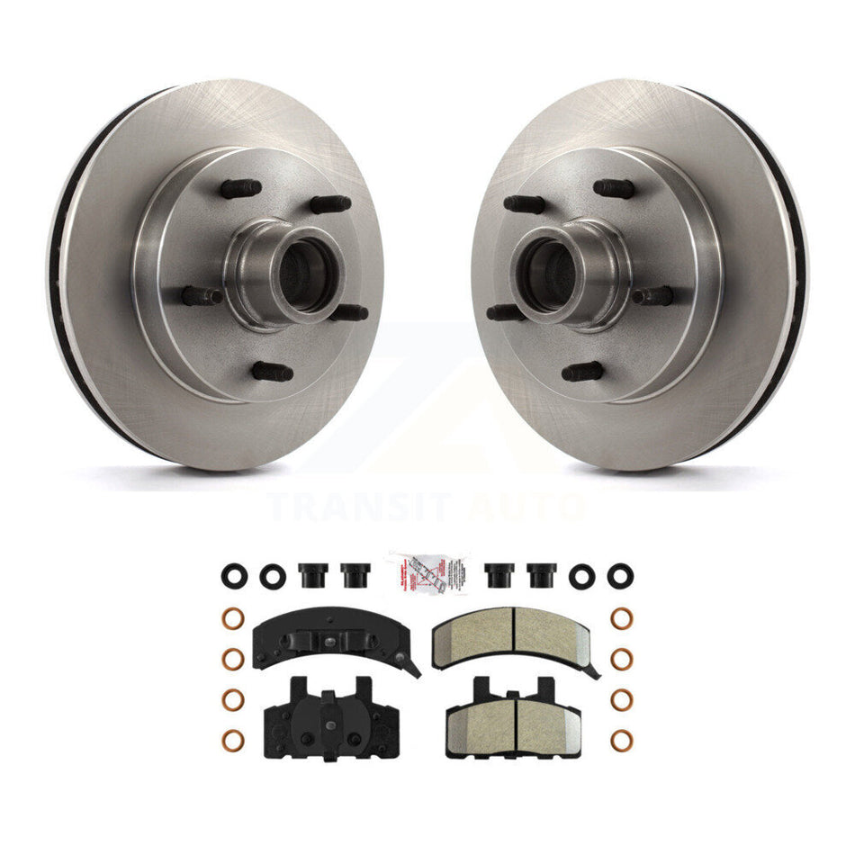 Front Disc Brake Rotors Hub And Semi-Metallic Pads Kit For 1994-1999 Dodge Ram 1500 RWD K8A-100039