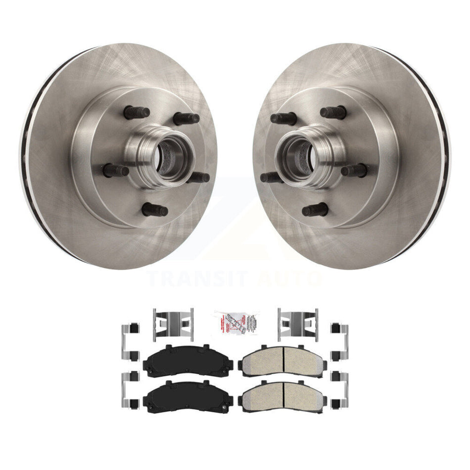 Front Disc Brake Rotors Hub Semi-Metallic Pad Kit For Ford Ranger Mazda B4000 B3000 B2300 K8A-100042