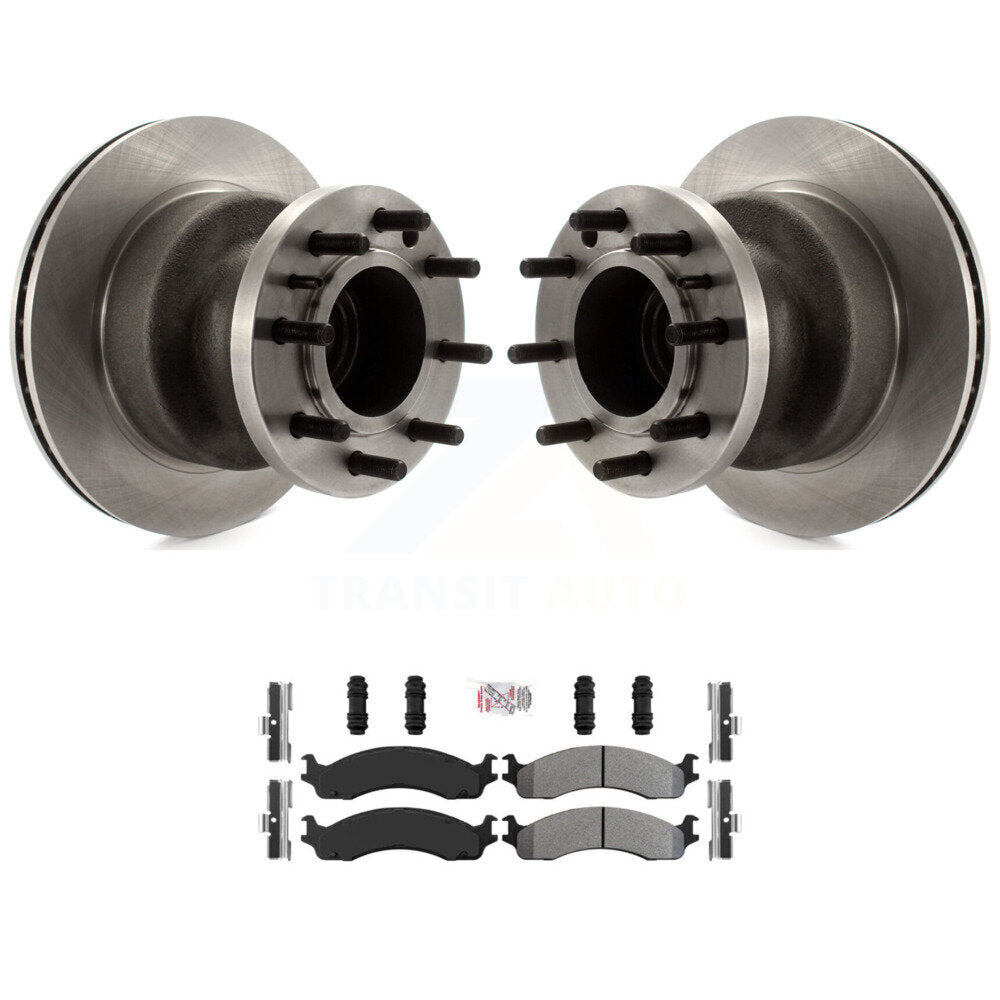 Front Brake Rotors & Semi-Metallic Pad Kit For Ford E-350 Super Duty Econoline Club Wagon K8A-100052