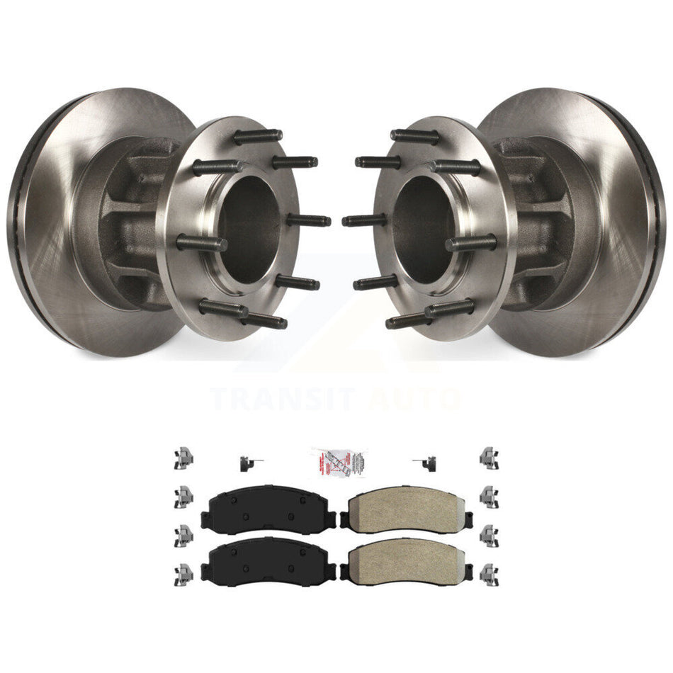 Front Brake Rotor & Semi-Metallic Pad Kit For Ford F-350 Super Duty With Dual Rear Wheels K8A-100057