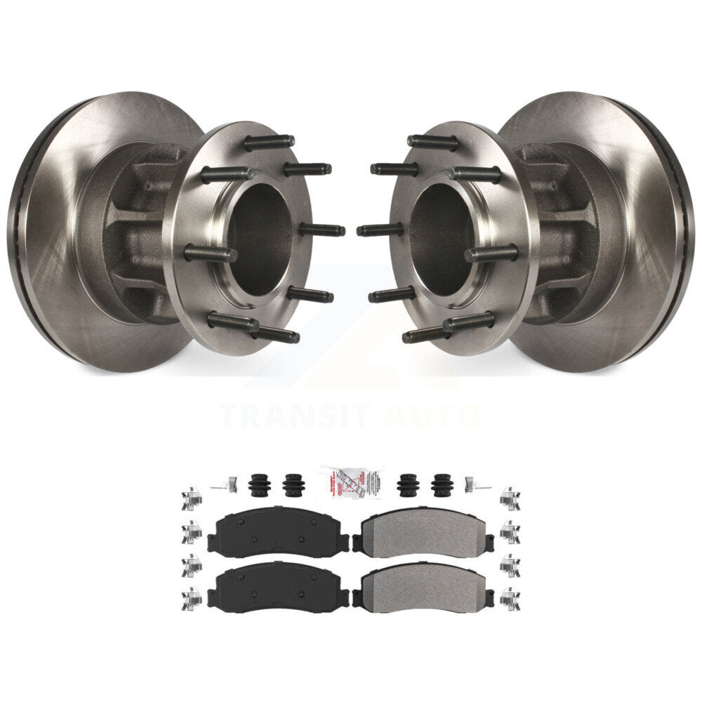 Front Brake Rotor & Semi-Metallic Pad Kit For Ford F-350 Super Duty With Dual Rear Wheels K8A-100058