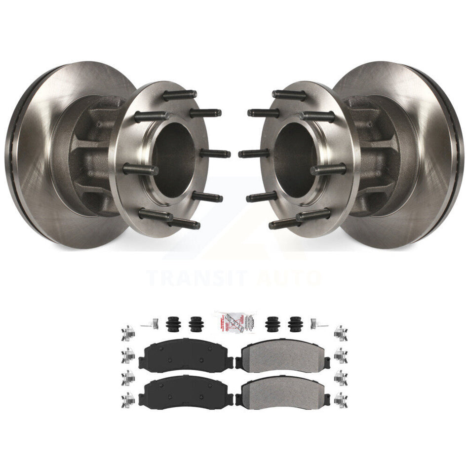 Front Brake Rotor & Semi-Metallic Pad Kit For Ford F-350 Super Duty With Dual Rear Wheels K8A-100058