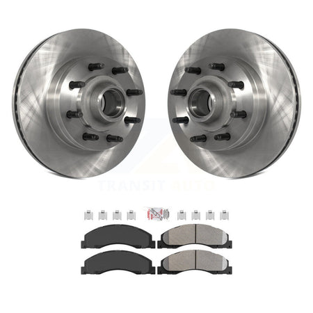 Front Disc Brake Rotors Semi-Metallic Pad Kit For Ford E-350 Super Duty E-250 E-150 E-450 K8A-100064