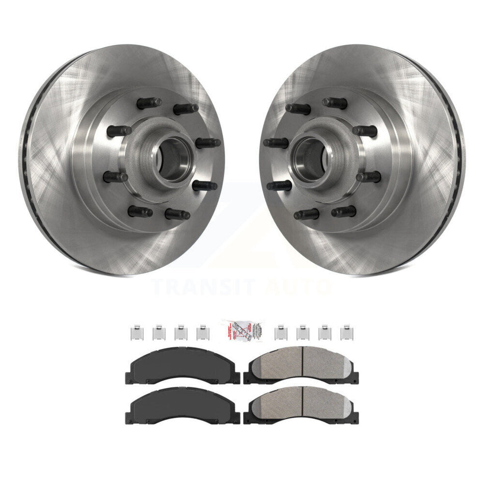 Front Disc Brake Rotors Semi-Metallic Pad Kit For Ford E-350 Super Duty E-250 E-150 E-450 K8A-100064