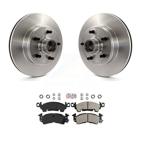 Front Disc Brake Rotors Hub Assembly Semi-Metallic Pad Kit For Chevrolet Astro GMC Safari K8A-100070