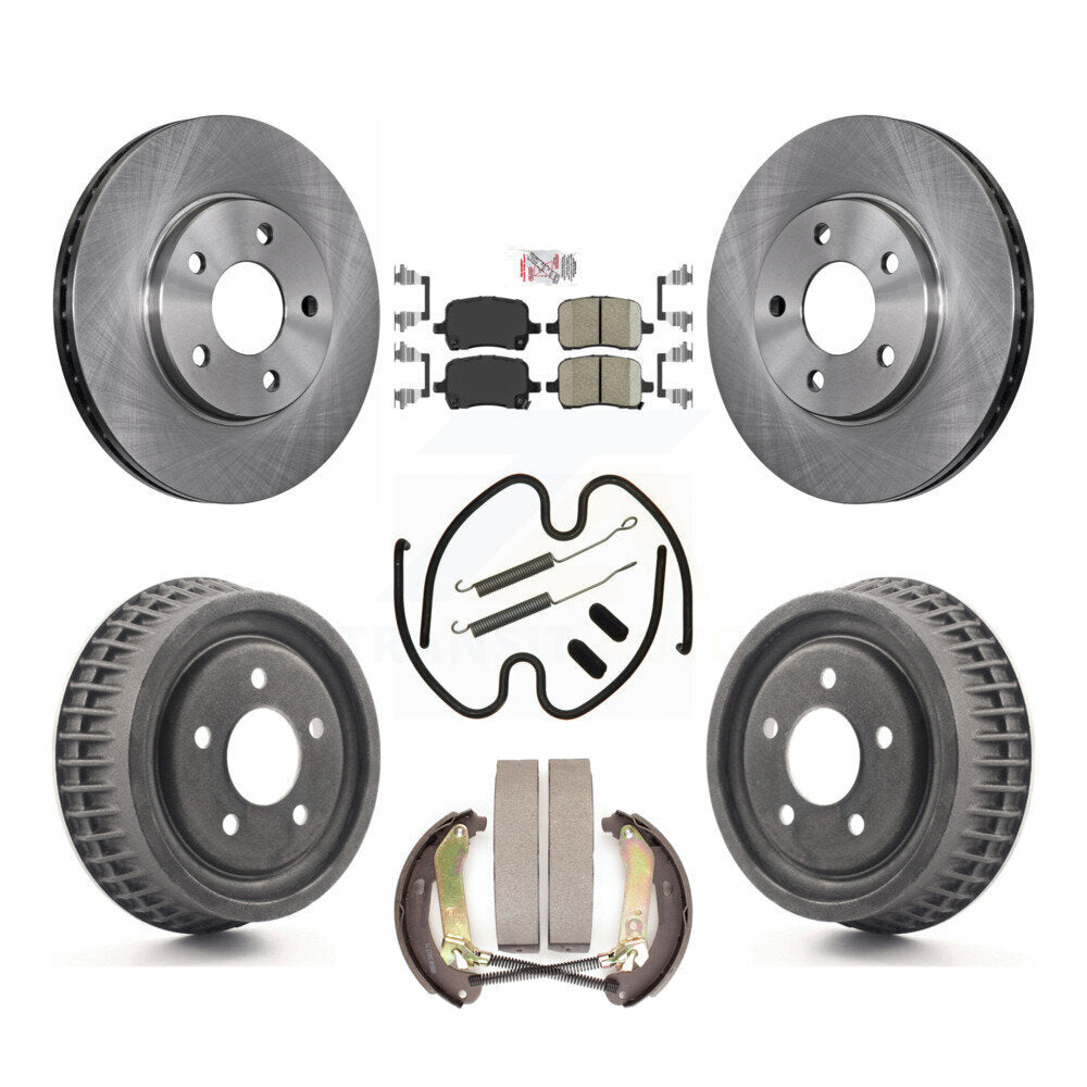 Front Rear Brake Rotor Ceramic Pad & Drum Kit (7Pc) For Chevrolet Malibu rear brakes K8A-100071