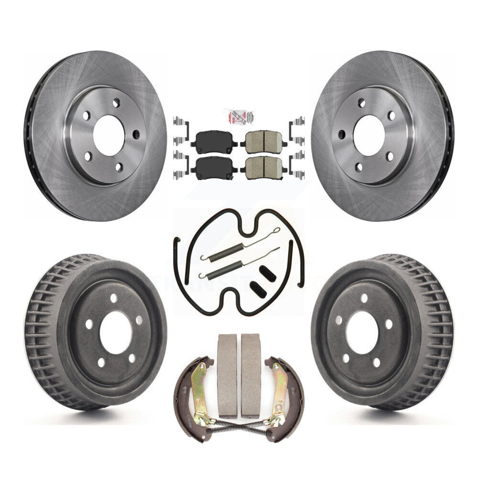 Front Rear Brake Rotor Ceramic Pad & Drum Kit (7Pc) For Chevrolet Malibu rear brakes K8A-100071