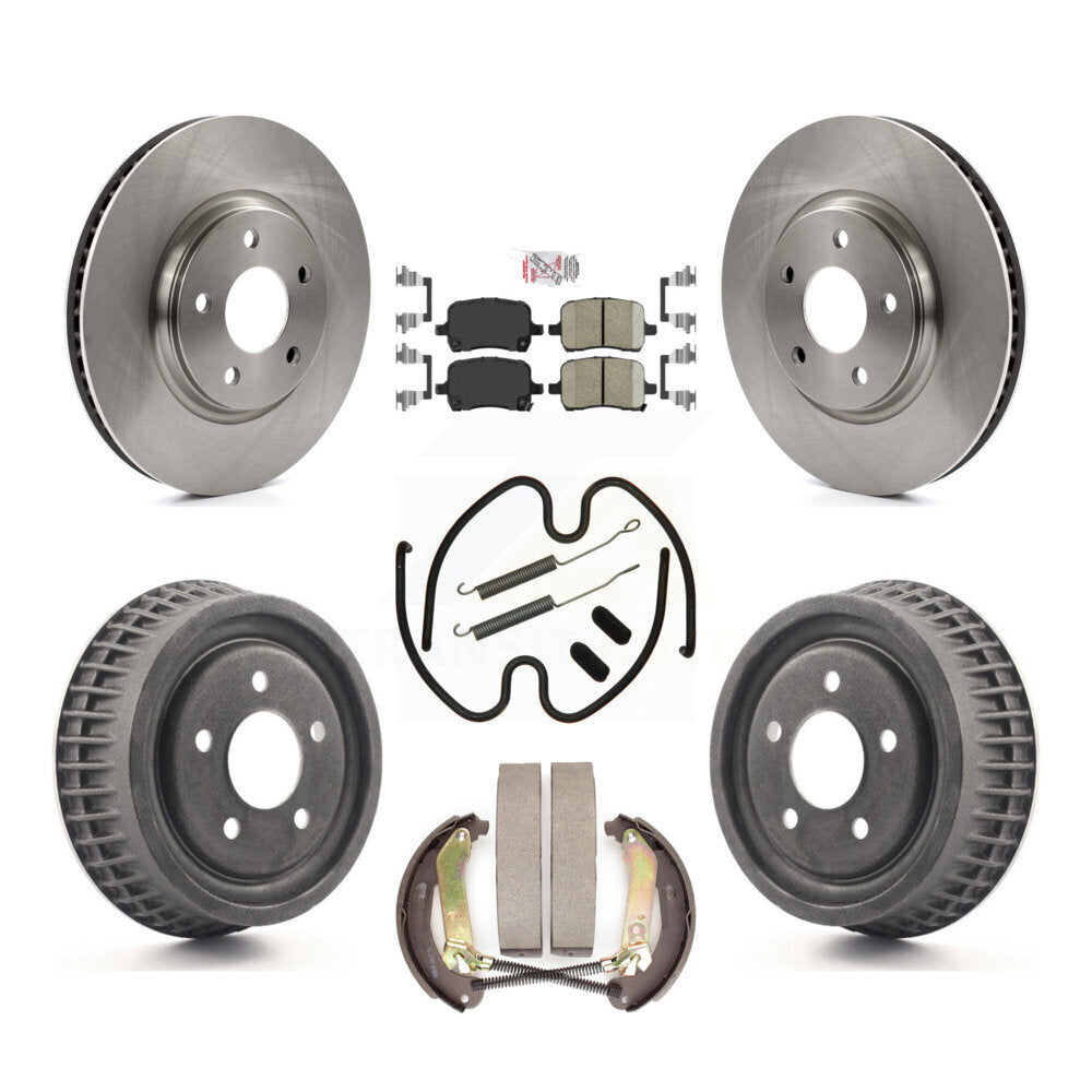 Front Rear Brake Rotor Ceramic Pad & Drum Kit (7Pc) For Chevrolet Malibu rear brakes K8A-100072