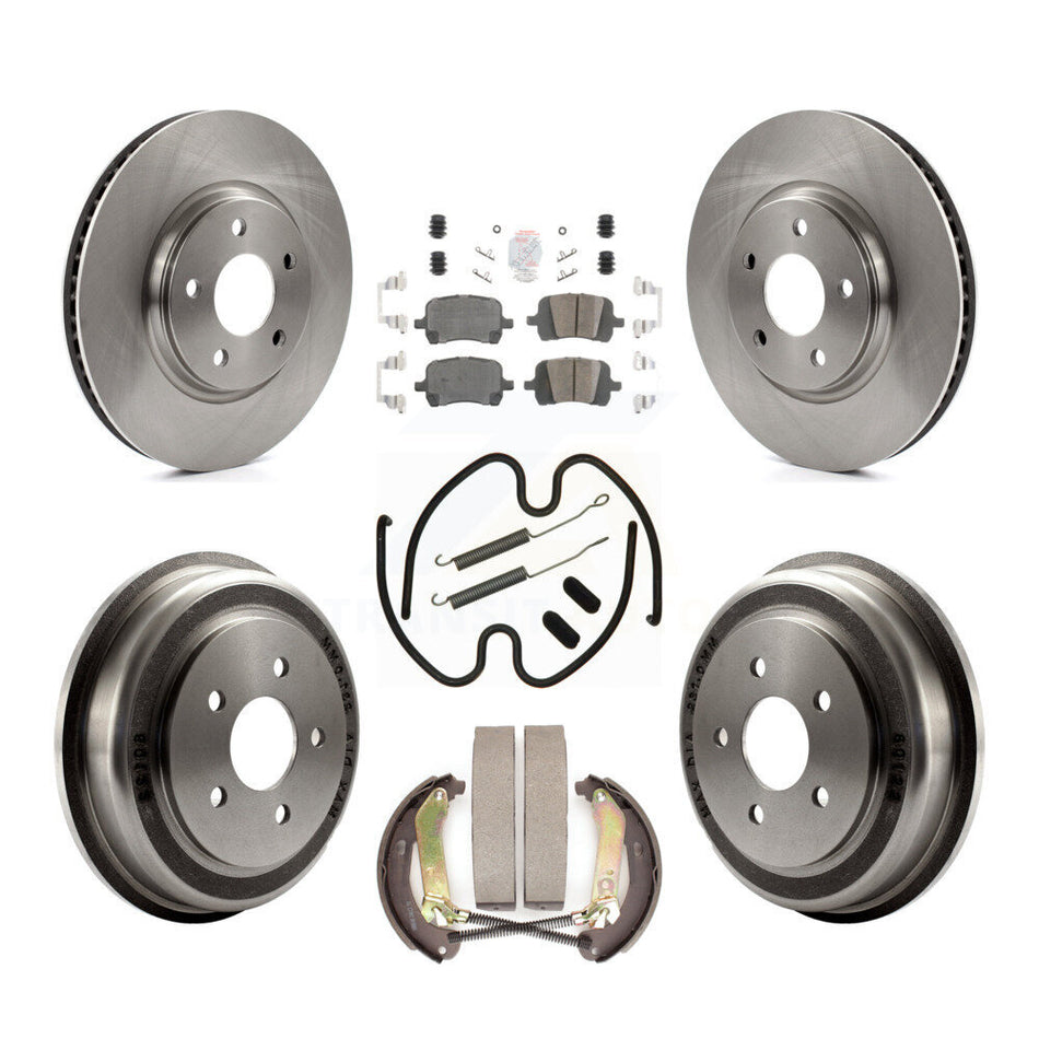 Front Rear Disc Brake Rotors Ceramic Pads And Drum Kit (7Pc) For Chevrolet Malibu K8A-100077