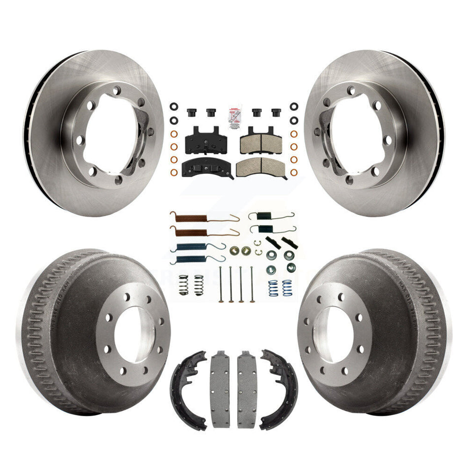 Front Rear Brake Rotor Semi-Metallic Pad Drum Kit (7Pc) For 1988-1989 K3500 GMC Chevrolet K8A-100085