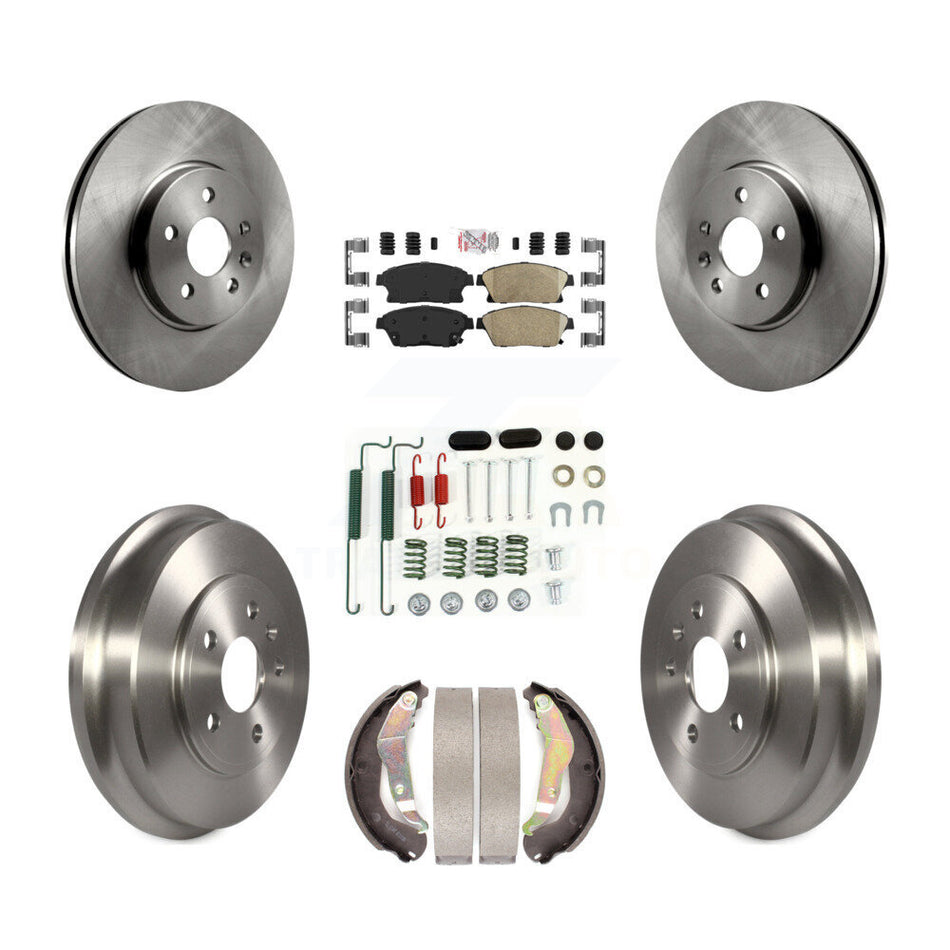 Front Rear Disc Brake Rotors Ceramic Pads And Drum Kit (7Pc) For Chevrolet Trax K8A-100106