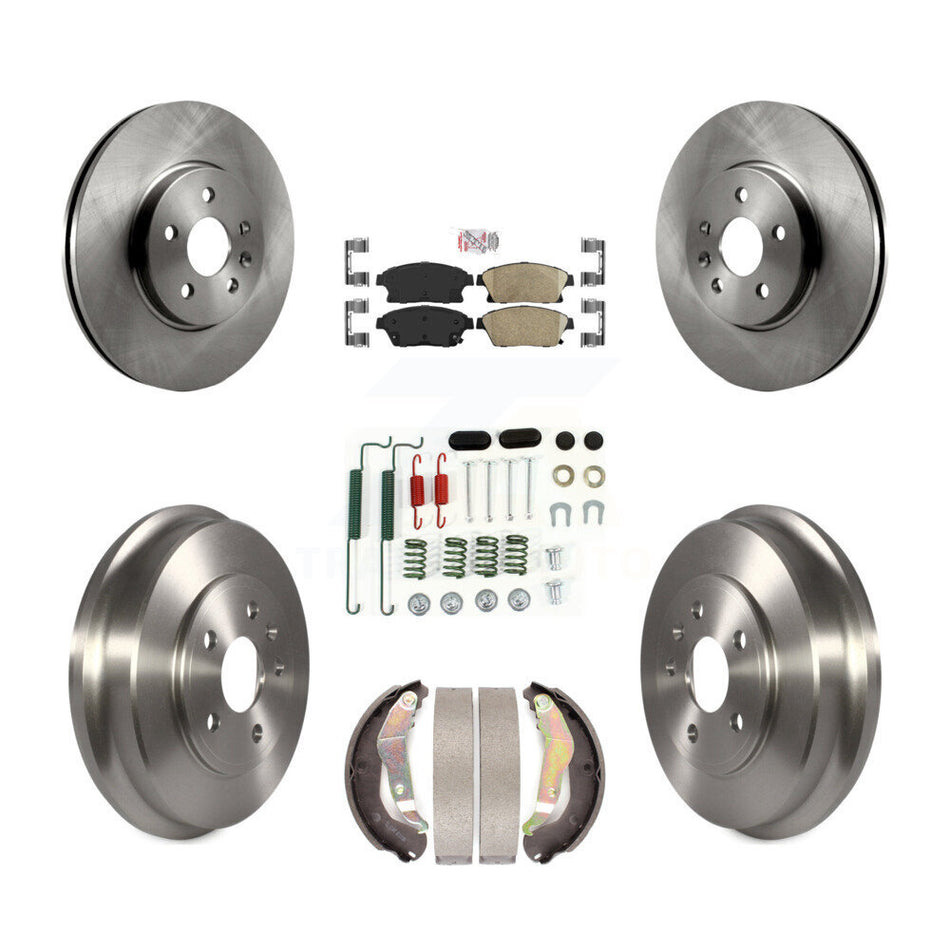 Front Rear Disc Brake Rotors Ceramic Pads And Drum Kit (7Pc) For Chevrolet Trax K8A-100107