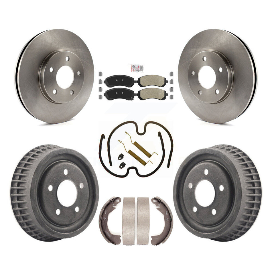 Front Rear Brake Rotor Semi-Metallic Pad And Drum Kit (7Pc) For Pontiac Montana Chevrolet K8A-100118