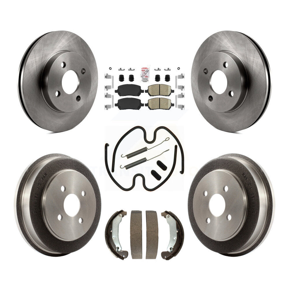 Front Rear Brake Rotor Ceramic Pad Drum Kit (7Pc) For Pontiac Chevrolet Cobalt Saturn Ion K8A-100123