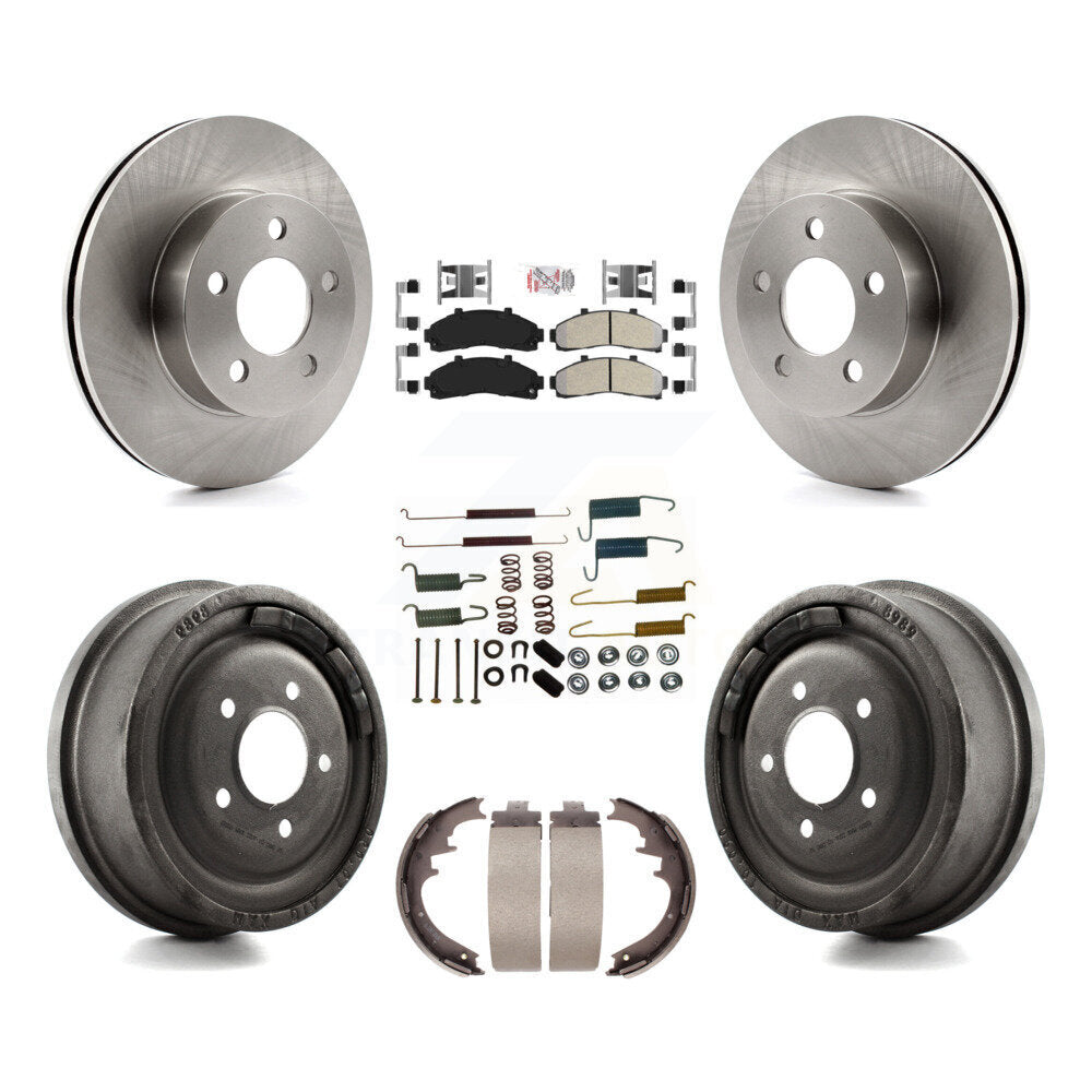 Front Rear Brake Rotor Semi-Metallic Pad Drum Kit (7Pc) For Ford Ranger Mazda B4000 B3000 K8A-100129