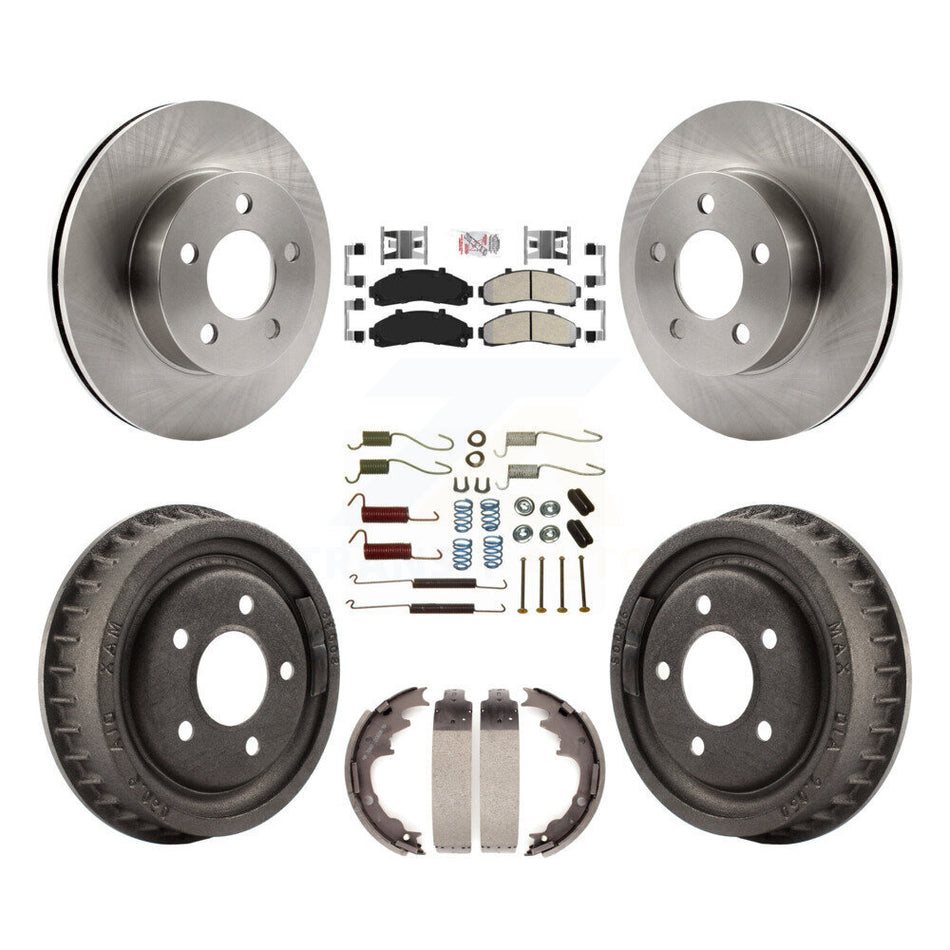 Front Rear Brake Rotor Semi-Metallic Pad Drum Kit (7Pc) For Ford Ranger Mazda B4000 B3000 K8A-100130