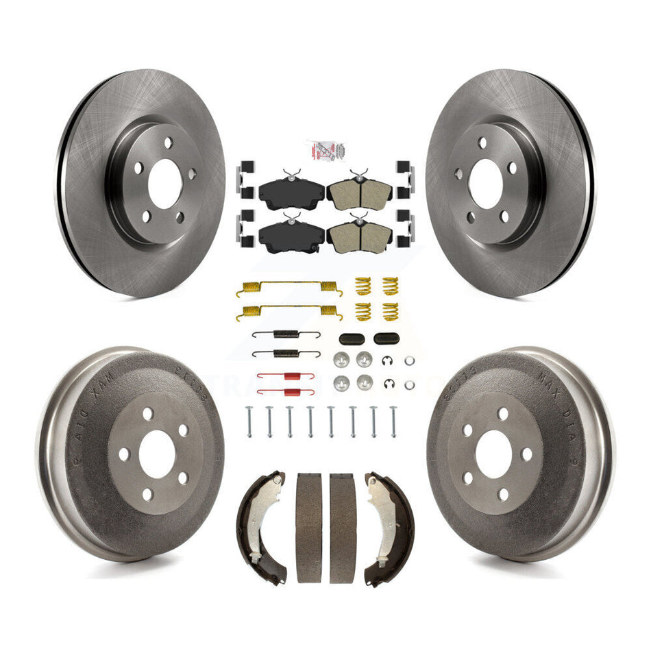 Front Rear Disc Brake Rotors Semi-Metallic Pad And Drum Kit (7Pc) For Chrysler PT Cruiser K8A-100157