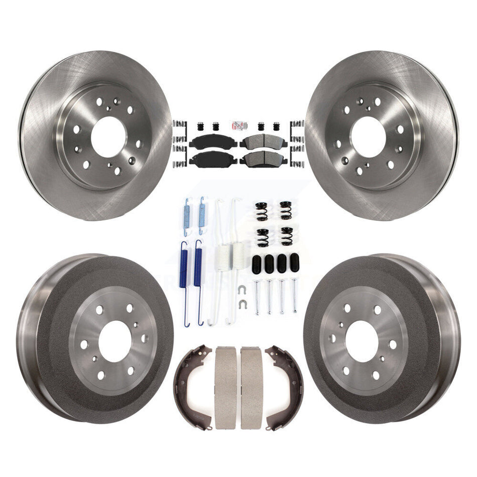 Front Rear Brake Rotor Semi-Metallic Pad And Drum Kit (7Pc) For GMC Sierra 1500 Chevrolet K8A-100161