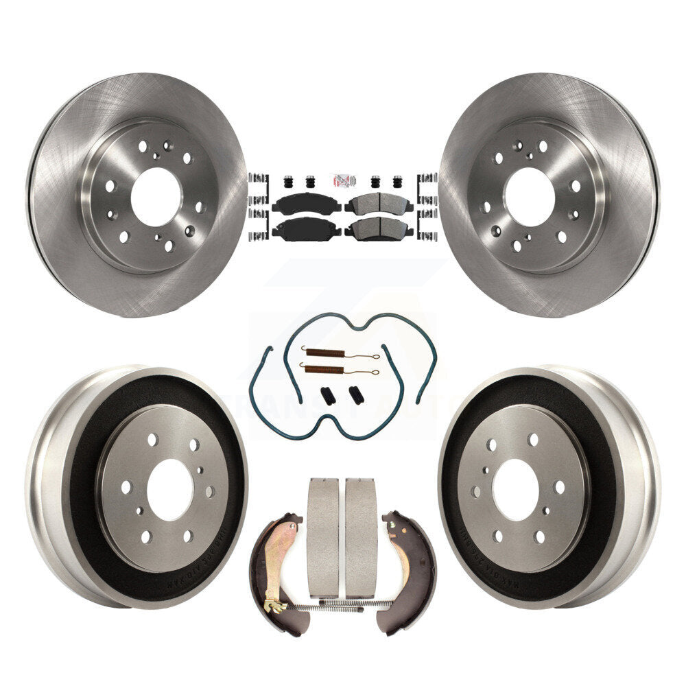 Front Rear Brake Rotors Semi-Metallic Pad Drum Kit (7Pc) For Chevrolet GMC Silverado 1500 K8A-100172