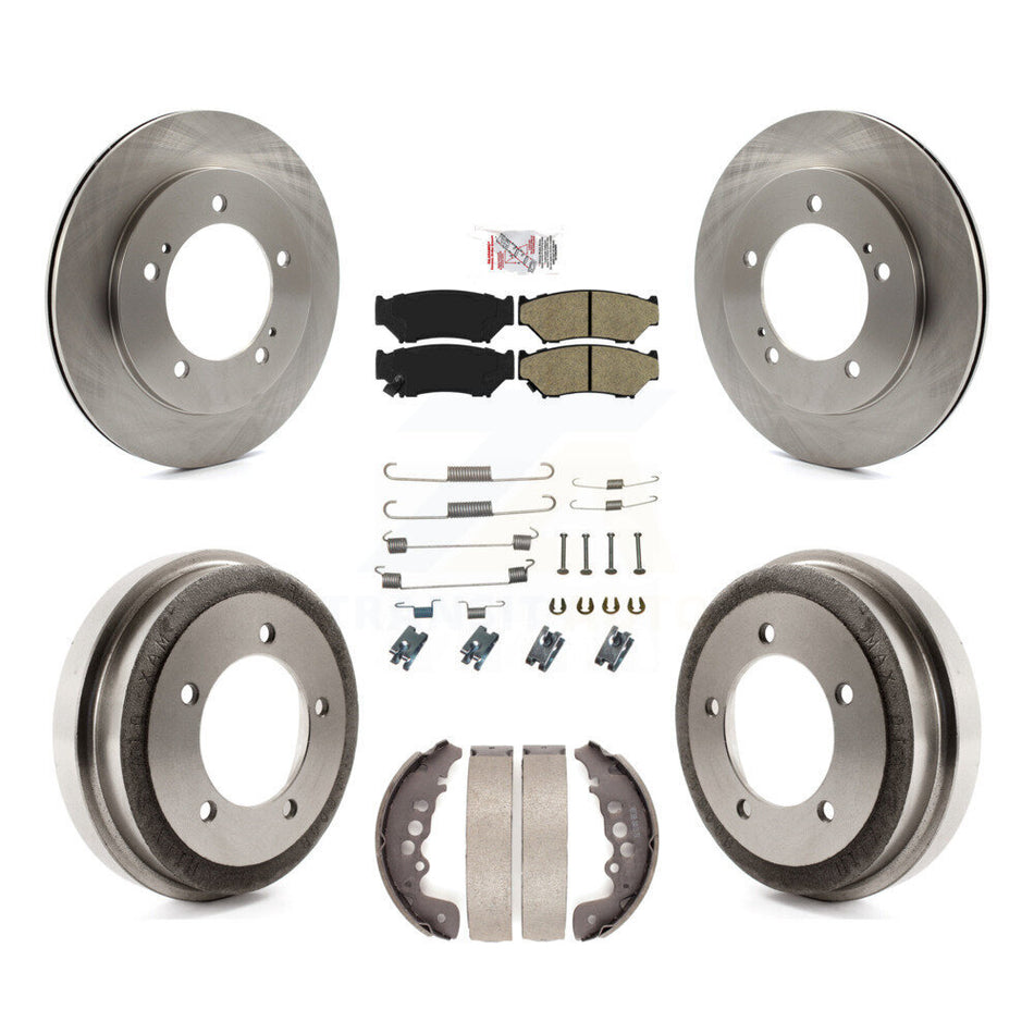 Front Rear Disc Brake Rotor Semi-Metallic Pad Drum Kit (7Pc) For Chevrolet Tracker Suzuki K8A-100181