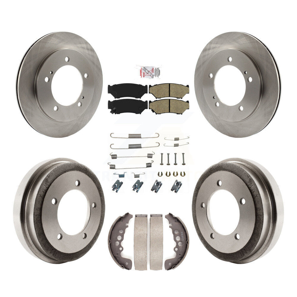 Front Rear Disc Brake Rotor Semi-Metallic Pad Drum Kit (7Pc) For Chevrolet Tracker Suzuki K8A-100181