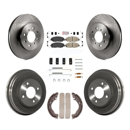 Front Rear Disc Brake Rotors Ceramic Pads And Drum Kit (7Pc) For Honda Insight K8A-100190