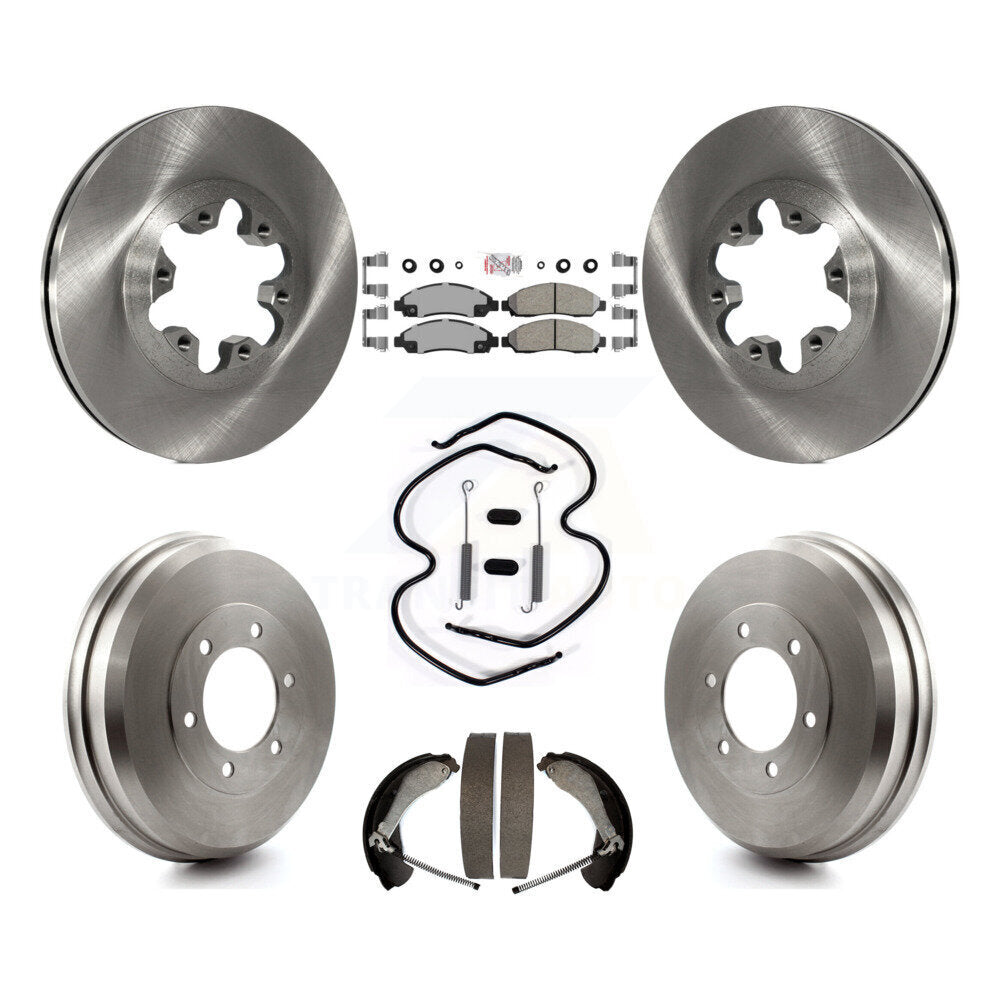 Front Rear Brake Rotor Ceramic Pad Drum Kit (7Pc) For Chevrolet Colorado GMC Canyon Isuzu K8A-100228