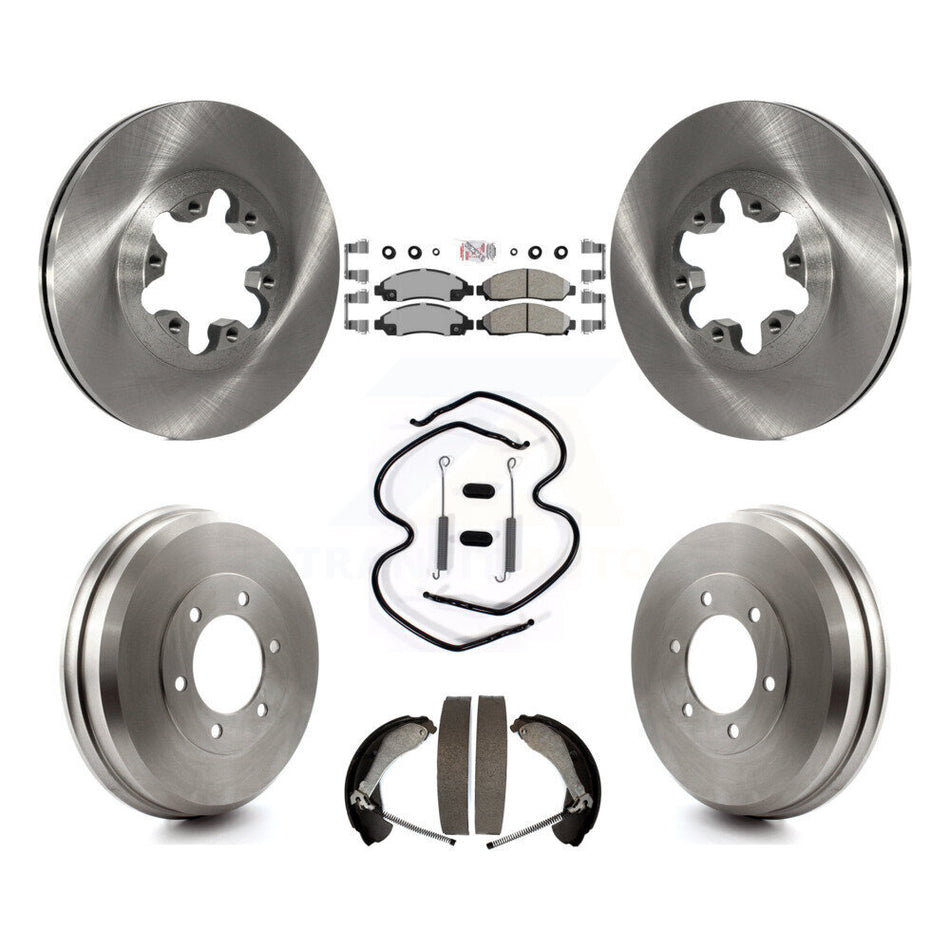 Front Rear Brake Rotor Ceramic Pad Drum Kit (7Pc) For Chevrolet Colorado GMC Canyon Isuzu K8A-100228