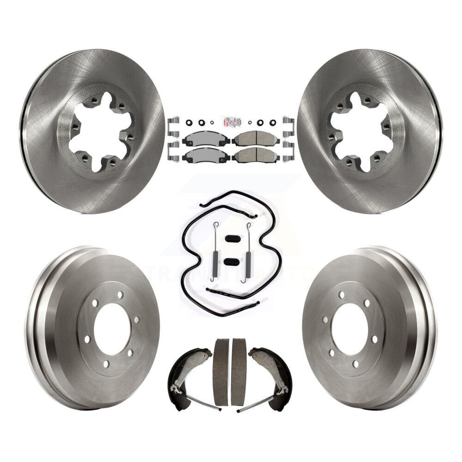 Front Rear Brake Rotor Ceramic Pad Drum Kit (7Pc) For Chevrolet Colorado GMC Canyon Isuzu K8A-100228