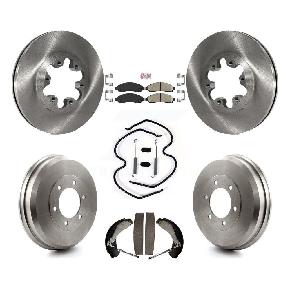 Front Rear Brake Rotor Ceramic Pad Drum Kit (7Pc) For Chevrolet Colorado GMC Canyon Isuzu K8A-100229