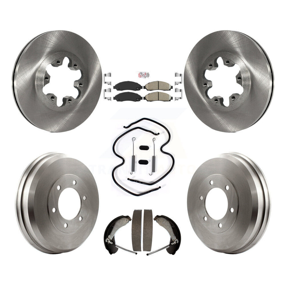 Front Rear Brake Rotor Ceramic Pad Drum Kit (7Pc) For Chevrolet Colorado GMC Canyon Isuzu K8A-100229