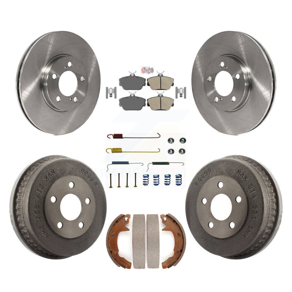 Front Rear Disc Brake Rotors Ceramic Pad And Drum Kit (7Pc) For Ford Taurus Mercury Sable K8A-100233