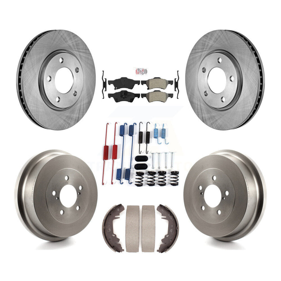 Front Rear Brake Rotors Semi-Metallic Pad Drum Kit (7Pc) For Dodge Caravan Grand Chrysler K8A-100243