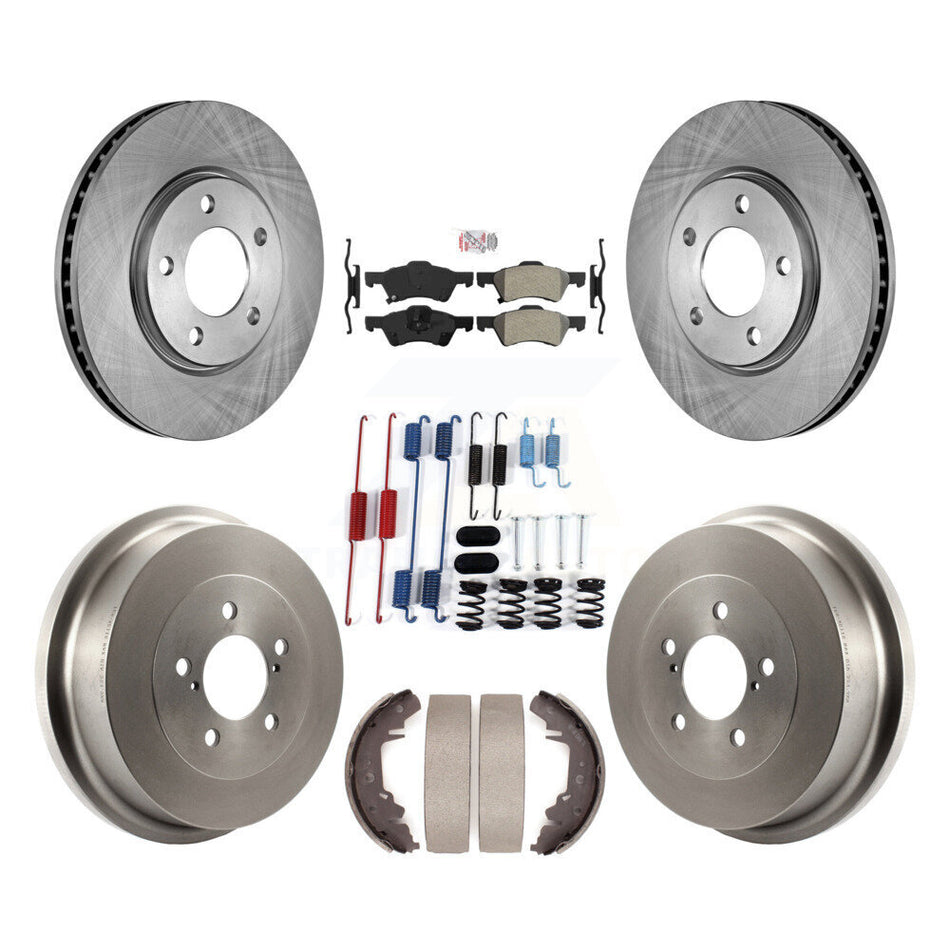 Front Rear Brake Rotors Semi-Metallic Pad Drum Kit (7Pc) For Dodge Caravan Grand Chrysler K8A-100243