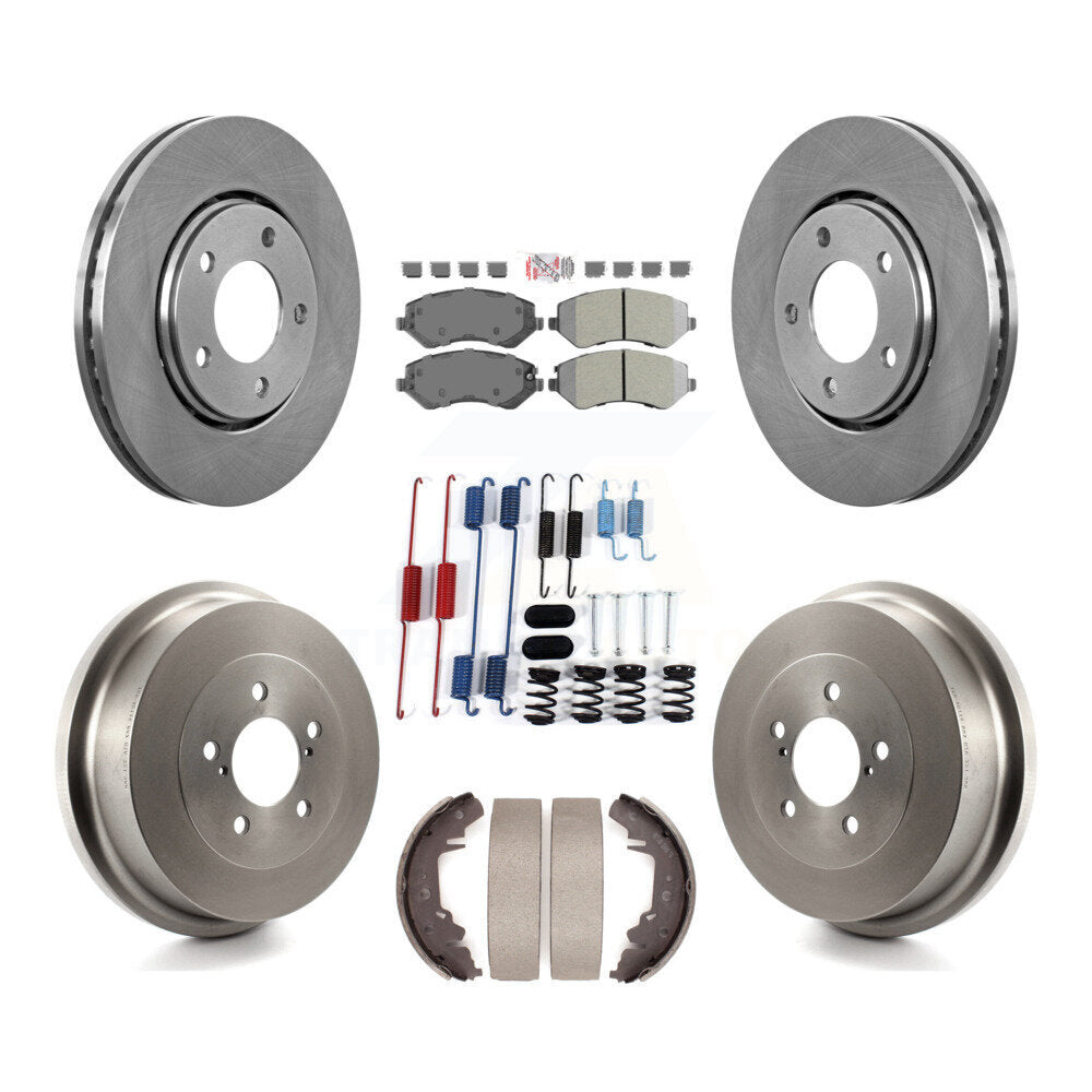 Front Rear Brake Rotors Semi-Metallic Pad Drum Kit (7Pc) For Dodge Caravan Grand Chrysler K8A-100244
