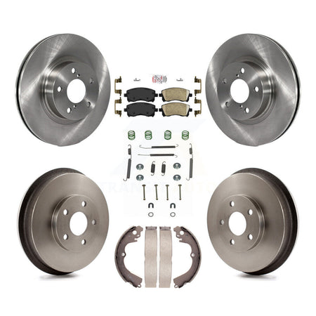 Front Rear Brake Rotor Ceramic Pad & Drum Kit (7Pc) For 98-02 Subaru Forester 4-Wheel ABS K8A-100249