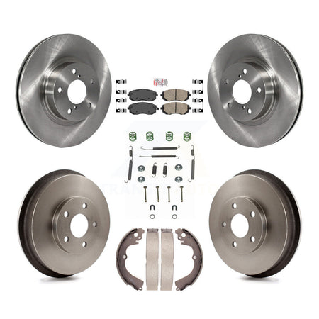 Front Rear Brake Rotors Ceramic Pad Drum Kit (7Pc) For 02-03 Subaru Impreza Outback RS TS K8A-100251