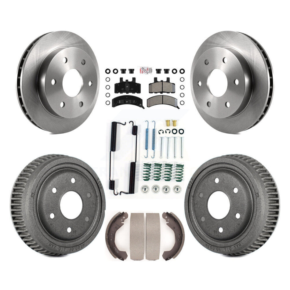 Front Rear Brake Rotor Semi-Metallic Pad And Drum Kit (7Pc) For Chevrolet K1500 GMC Yukon K8A-100297